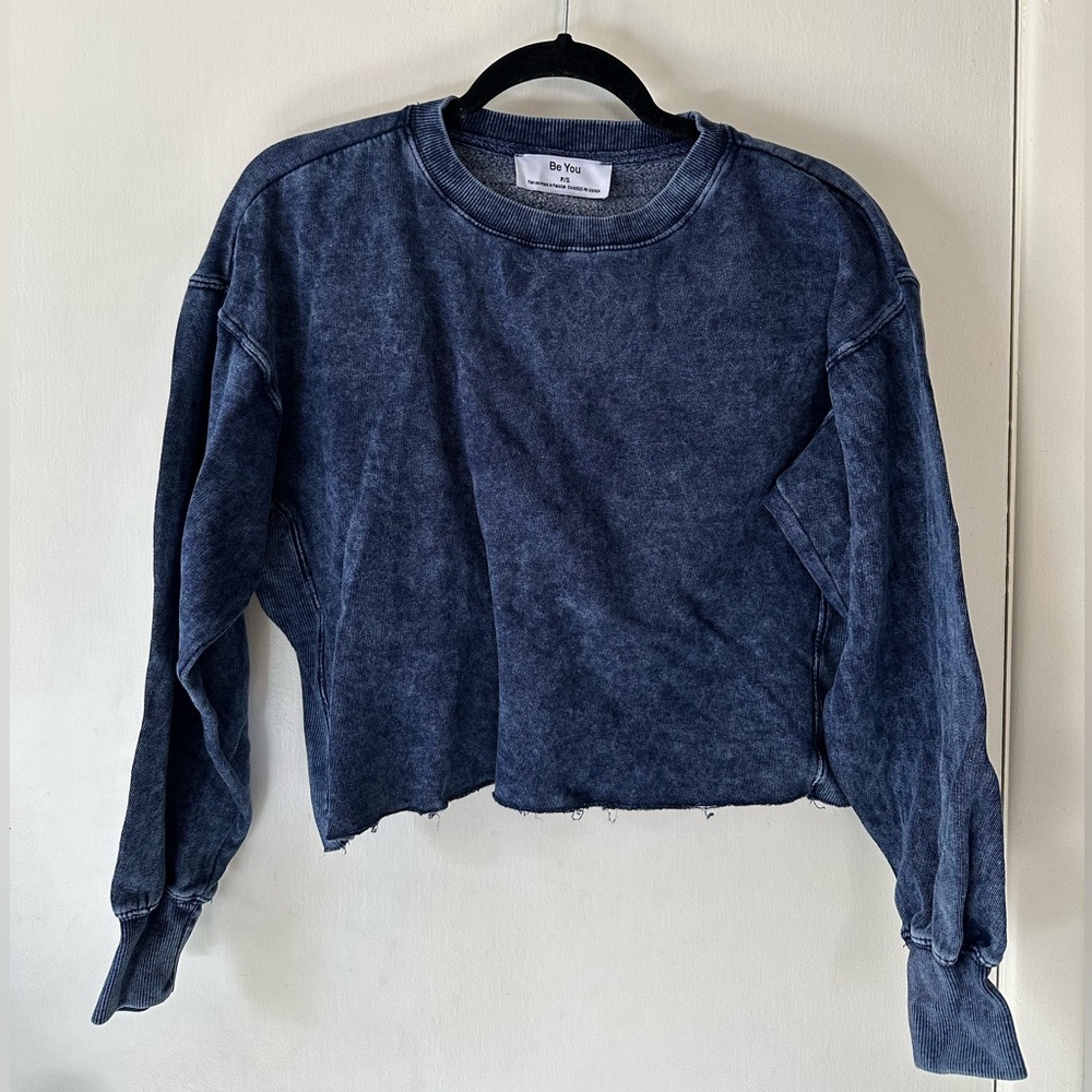 Be you blue cropped sweater
